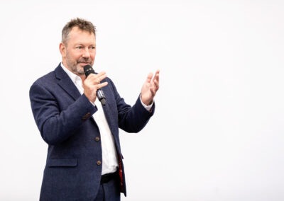 Martin (CEO) making speech at event